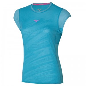 Mizuno AERO Tee Blauw | DDIN3200