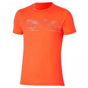 Mizuno Athletics Graphic Tee Oranje | URAP7057