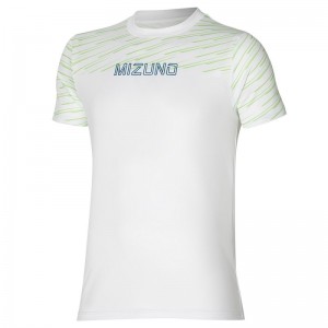 Mizuno Athletics Graphic Tee Wit | GUQH9779