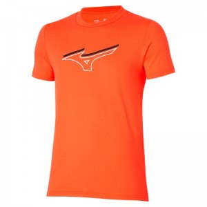 Mizuno Athletics RB Tee Oranje | XNKE1212