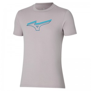 Mizuno Athletics RB Tee Zilver | AMUN2719