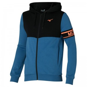 Mizuno Athletics Sweat Blauw Zwart | DCZV6153