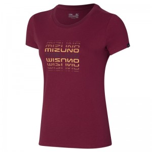 Mizuno Athletics Tee Bordeaux | BYLH9727