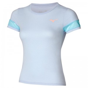 Mizuno Athletics Tee Lichtblauw | GQUW7709