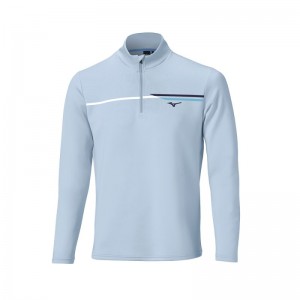 Mizuno Brze Tstripe 1/4 Zip Lichtblauw | ZIDN5239