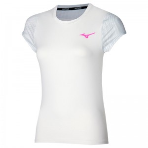 Mizuno Charge Printed Tee Wit | CKBZ6674