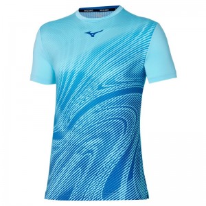 Mizuno Charge Shadow Graphic Tee Lichtturquoise | VRDK6459