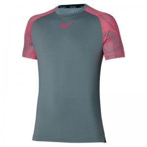 Mizuno Charge Shadow Tee Grijs Groen | MGBL0135