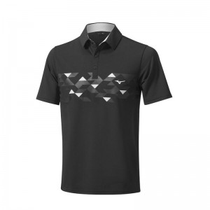 Mizuno Checker Shirt Zwart | SOFY6528