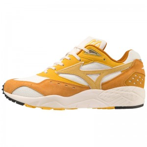 Mizuno Contender Suede Wit Geel | TPOG8920