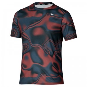 Mizuno Core Graphic Tee Rood Zwart | UGIP8502