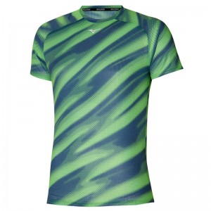 Mizuno Dryaeroflow Graphic Tee Lichtgroen | SFPS5101