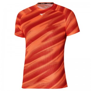 Mizuno Dryaeroflow Graphic Tee Rood | RMYN3843