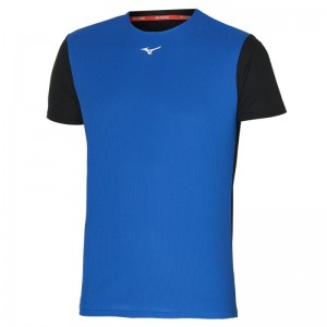 Mizuno Dryaeroflow Tee Blauw Zwart | ACBB9079