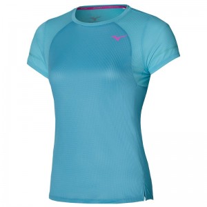 Mizuno Dryaeroflow Tee Blauw | TMBE0459