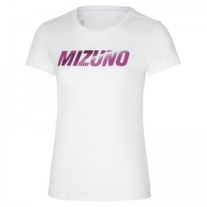 Mizuno Graphic Tee Wit | TELG6380