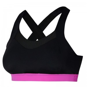 Mizuno High Support Bra Zwart Roze | RSVM2448