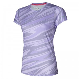 Mizuno Impulse Core Graphic Tee Paars | RAQO9151