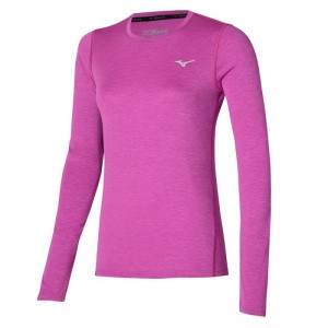 Mizuno Impulse Core LS Tee Roze | ZVEQ5486