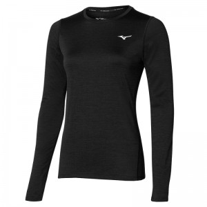 Mizuno Impulse Core LS Tee Zwart | DVHC5148