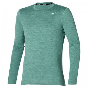 Mizuno Impulse Core Longsleeve Groen Blauw | JVOB8058