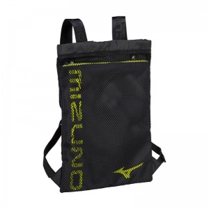 Mizuno Mesh Drawbag Zwart Geel | EGHX5258