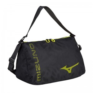 Mizuno Mesh Holdall 30 Zwart Geel | NLMF2770