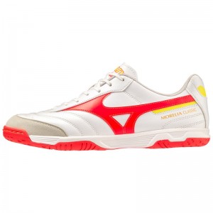 Mizuno Morelia Sala Classic IN Wit Rood Geel | GDXO7083