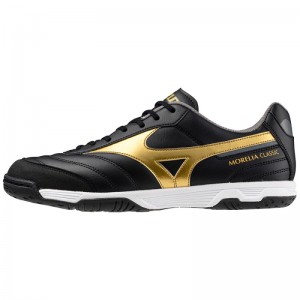 Mizuno Morelia Sala Classic IN Zwart Goud Donkergrijs | MSOP7937