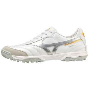 Mizuno Morelia Sala Classic TF Wit Zilver Goud | VLWJ2484