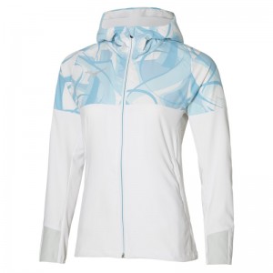 Mizuno Paris Athlete Hooded Wit Blauw | UAZL7298