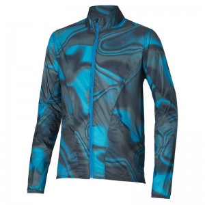 Mizuno Premium AERO Jacket Blauw Zwart | XDTH5641