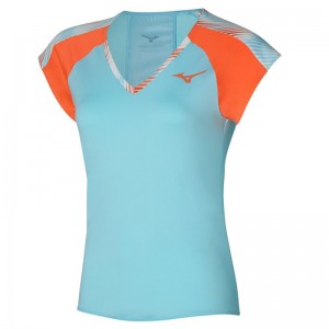 Mizuno Printed Tee Turquoise | YYGV8747