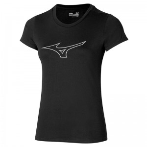 Mizuno RB Logo Tee Zwart | OLBT7063