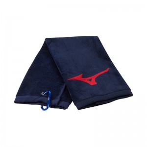 Mizuno RB TRI Fold Towel Donkerblauw Rood | IDXL1180