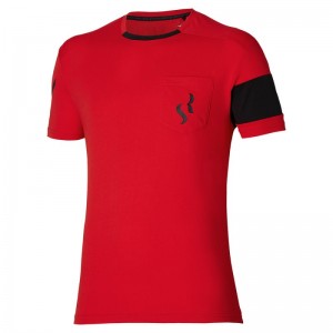 Mizuno Sergio Ramos Casual Tee Rood | WUCA3302