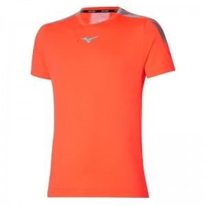 Mizuno Shadow Tee Rood | VJEV1478