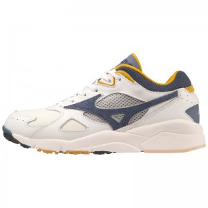 Mizuno Sky Medal Wit Indigo Geel | PWCR1480