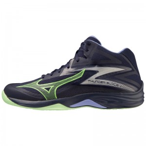 Mizuno Thunder Blade Z Mid Donkerblauw Groen Paars | WESH5088