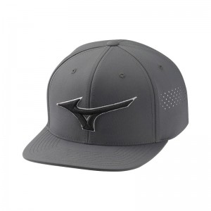 Mizuno Tour Flat Snapback Donkergrijs | MLYP4847