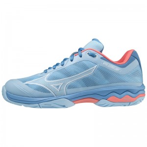 Mizuno WAVE Exceed Light CC Blauw Wit Roze | LSVN7921