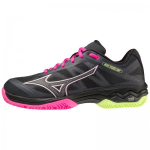 Mizuno WAVE Exceed Light Padel Zwart Roze Lichtgroen | UOBF3492