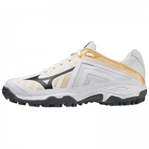 Mizuno WAVE LYNX Junior Wit Goud | KGBC6038