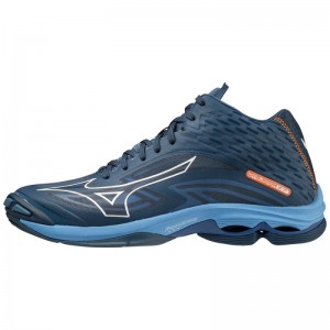 Mizuno WAVE Lightning Z7 Mid Donkerblauw Wit Blauw | NNIN0203