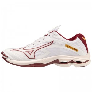 Mizuno WAVE Lightning Z7 Wit Bordeaux Goud | GINK1542