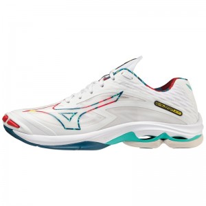 Mizuno WAVE Lightning Z7 Wit Rood Blauw | YMQB9017