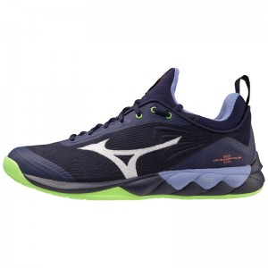 Mizuno WAVE Luminous 2 Donkerblauw Groen Paars | SHYV2154