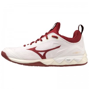 Mizuno WAVE Luminous 2 Wit Bordeaux Goud | RURB4152