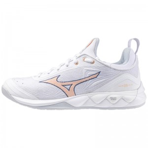 Mizuno WAVE Luminous 2 Wit Donkerblauw Lichtoranje | SBJL3440