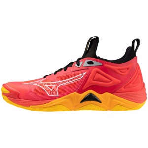 Mizuno WAVE Momentum 3 Rood Wit Oranje | QOJV3990